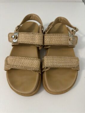 a new day Tan Woven Strap Sandals